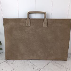 Vintage Hazel Mojave Suede Portfolio Document Briefcase Messenger Bag Tan